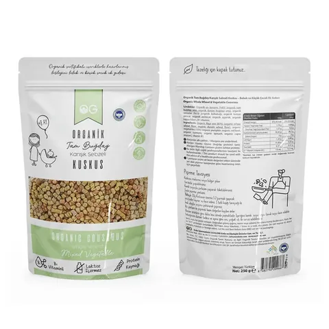 OG NATURAL Organic Mixed Vegetable Whole Wheat Baby Couscous 250g