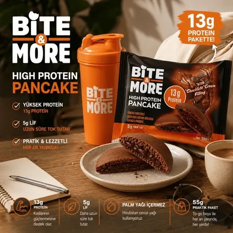 BITE&MORE Double Chocolate Cacao Protein Pancake 55g