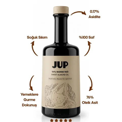 JUP FOOD Edible Gourmet Sweet Almond Oil 500 ML