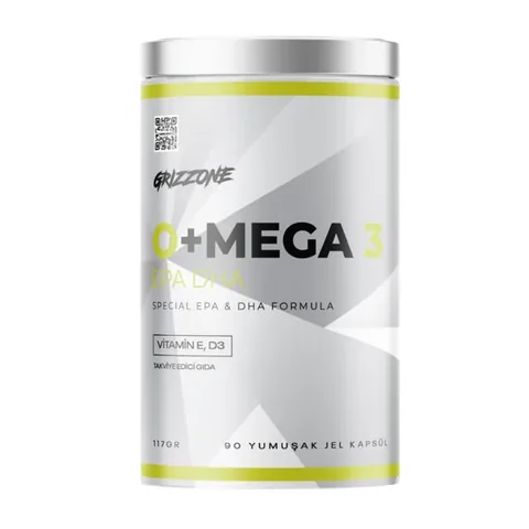 Grizzone كبسولات سوفت جل O+Mega 3 90