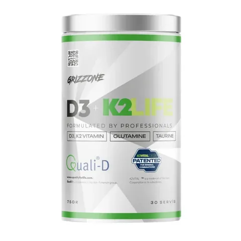 Grizzone مكمل غذائي D3+K2 Life 75g
