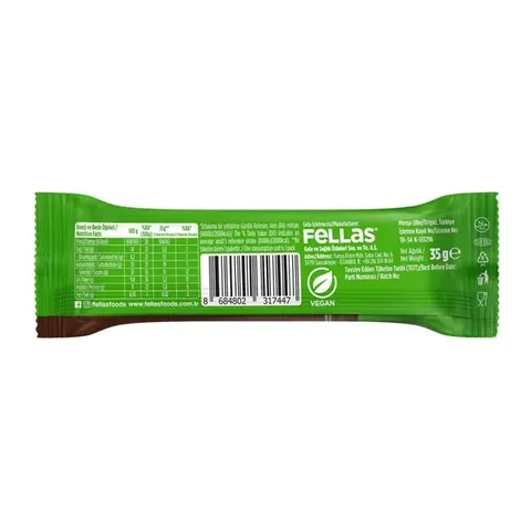FELLAS Choco Chocolate Covered Pistachio Fruit Bar 35g