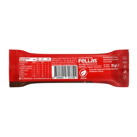 FELLAS Choco Chocolate Coated Double Cocoa Fruit Bar 35g