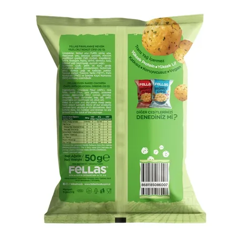 FELLAS Chickpea Chips Seasonal Greens 50g