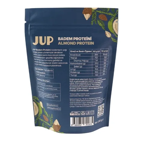 JUP FOOD Badem Protein Tozu 240g
