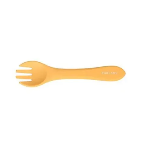 PORLAND Mustard&Blue Baby Training Fork and Spoon Set