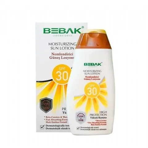 Bebak SPF 30 Feuchtigkeitsspendende Sonnenlotion mit Karottenextrakt 200ml