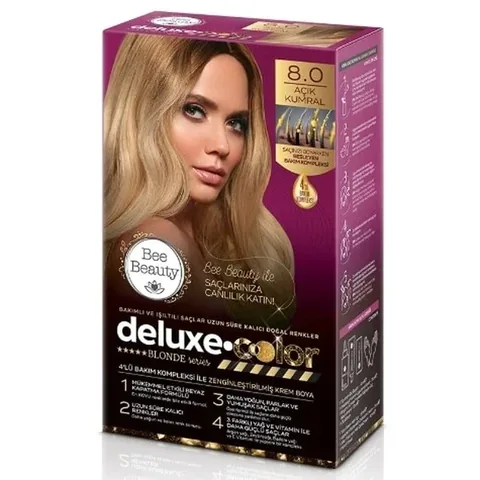 Набор для окрашивания волос Bee Beauty Deluxe 8.0 светло-коричневый