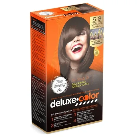 Краска для волос Bee Beauty Deluxe Color Kit 5.8 шоколадный коричневый