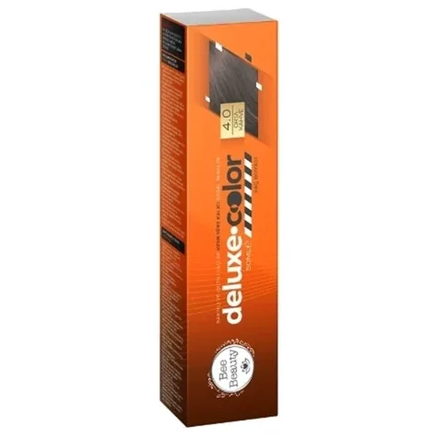 Краска для волос Bee Beauty Deluxe Color 4.0 средний коричневый