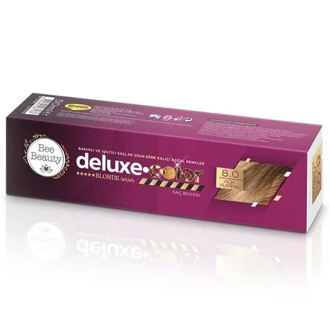 Краска для волос Bee Beauty Deluxe 8.0 светлый каштан