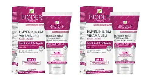 Гигиенический очищающий гель Bioder By Bioxcin 2 x 250 мл для очищения интимной зоны