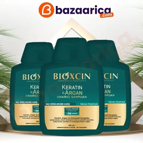 Шампунь Bioxcin с кератином и аргановым маслом 3 x 300 мл