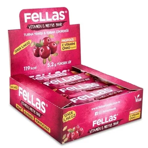 Fellas Vitamin Frucht Riegel - Crane Nüsse & Kürbiskerne 35g