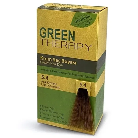 Крем для окрашивания волос Green Therapy 5.4 светлый каштан