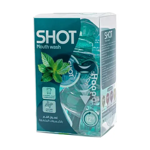 Shot Mouth Wash Mint Flavor 20 pcs 15 ml