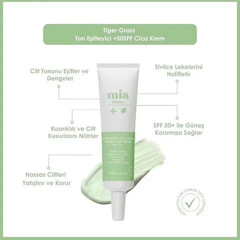 Mia Clinica Cica Cream SPF50 Sun Protection - 30 ml
