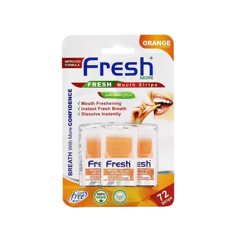 Fresh Mor Orange Flavored Mouth Strips - 72 Strips