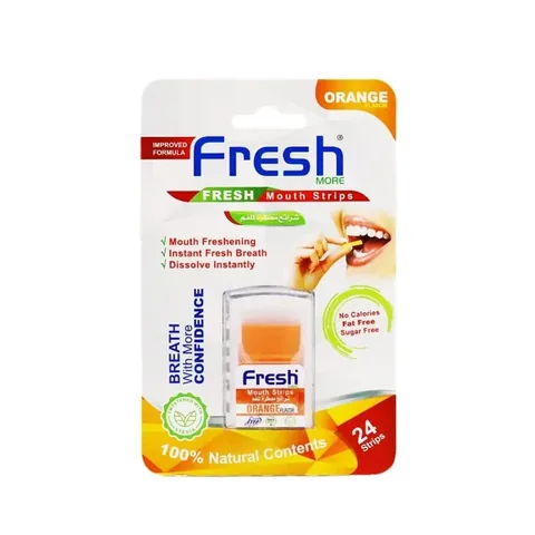 Fresh Mor Strawberry and Orange Flavored Mouth Strips, 72 Strips