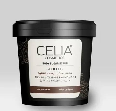 Celia Coffee and Almond Oil Sugar Scrub 500g
