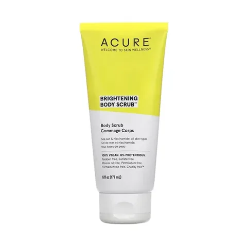 Body Brightening Scrub with Sea Salt and Niacinamide by Acure - 177 ml