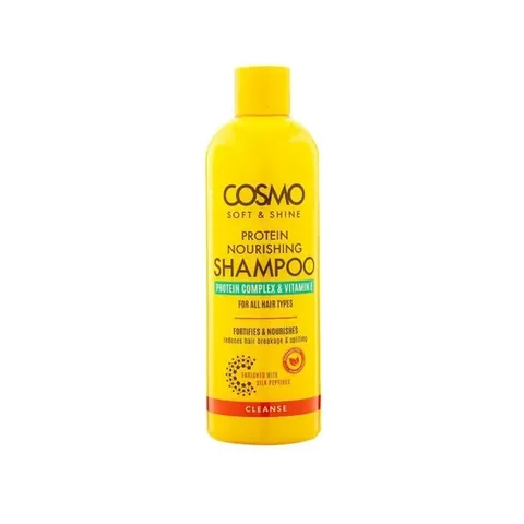 Cosmo Soft and Shine Protein and Black Seed Curly Hair Shampoo with Vitamin E, 480 ml
