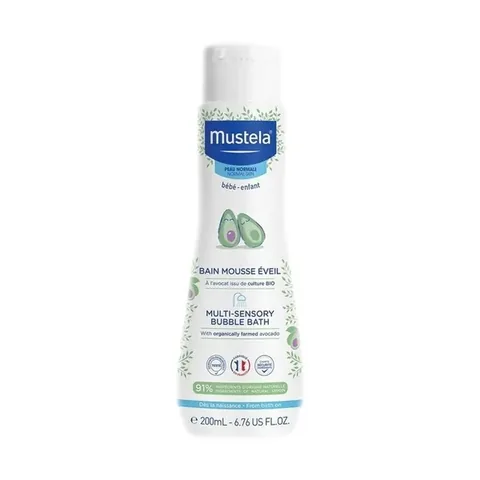 Mustela Organic Avocado Shower Gel Bubbles for Body and Hair 200ml