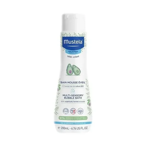 Mustela Organic Avocado Shower Gel Bubbles for Body and Hair 200ml