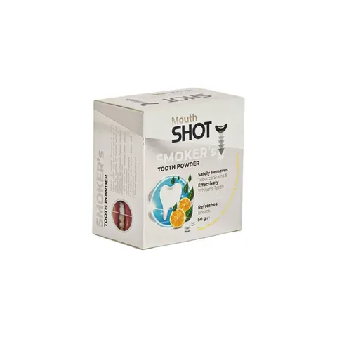 Mouth Shot Teeth Whitening Powder for Smokers with Lemon & Pearl Extract from Mouth Shot – 50g