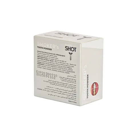 Mouth Shot Teeth Whitening Powder for Smokers with Lemon & Pearl Extract from Mouth Shot – 50g
