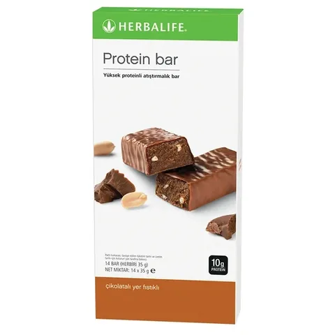 Herbalife Schokoladen-Erdnuss-Proteinriegel - 14er Pack