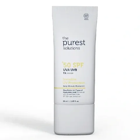 Невидимая защита от УФ, ежедневный интенсивный увлажняющий крем SPF 50+ от The Purest Solutions