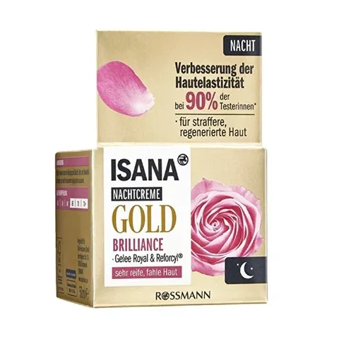 Isana Gold Brilliance Night Cream With Intensive Care Effect 50 ml