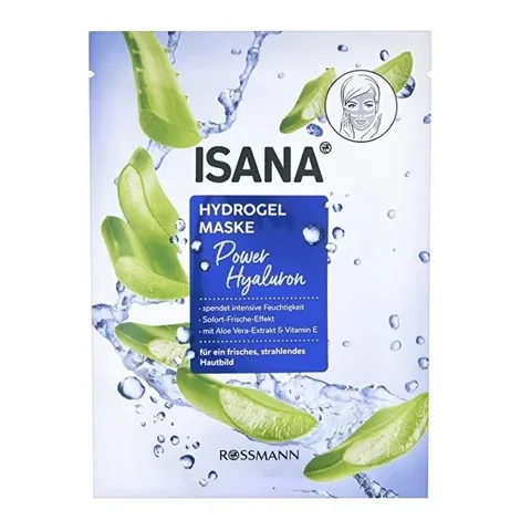 Isana Hydrogel-Maske mit Triple Hyaluron & Aloe Vera 1 Stück