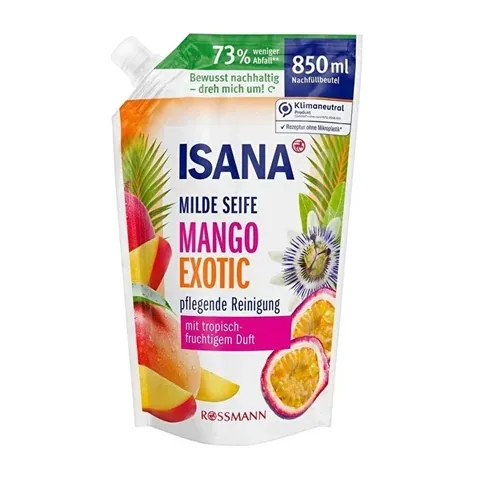 Isana Mango Flüssigseife Nachfüllpack 850 ml