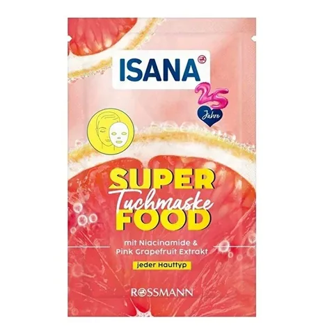 Isana Superfood Grapefruit Papiermaske | Hydratisierend & Vegan