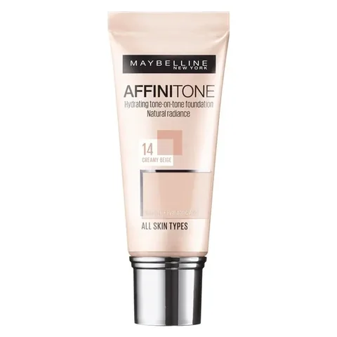 Maybelline Affinitone Foundation 14 Creamy Beige - Makelloses Finish