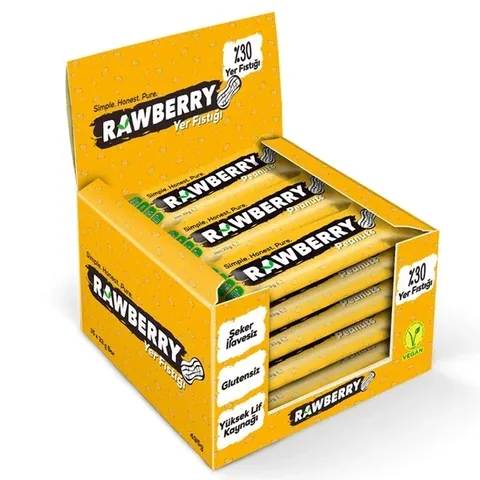 Rawberry Snacks Erdnussriegel - Proteinreiche Energie 15x33g