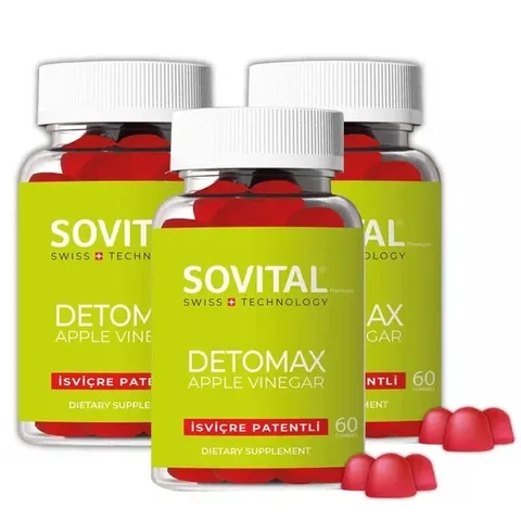 Sovital Detomax Vegane Gummibärchen - 60 Gummibärchen, 3 Pack
