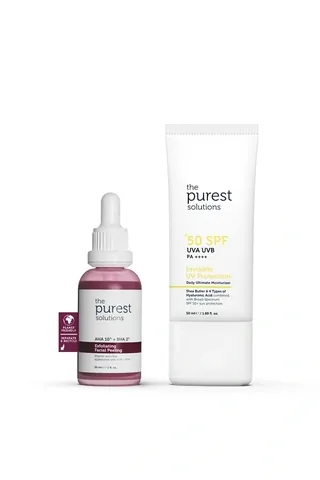 Revitalisierendes AHA-BHA Peeling-Serum & SPF 50 Feuchtigkeitscreme