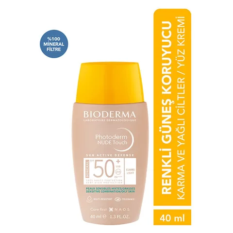 Биодерма Фотодерм Нюд Тач SPF50+ Светлый 40 мл
