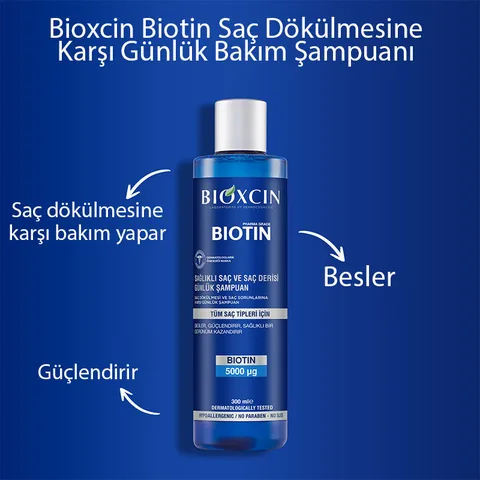 Bioxcin Biotin Shampoo 300 ml | All Hair Types