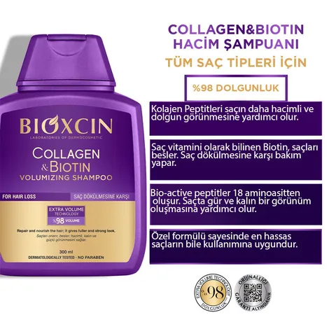 Bioxcin Collagen Biotin Anti-Hair Loss Shampoo 300 ml
