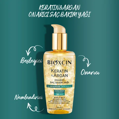 Bioxcin زيت بيوكسين للعناية بالشعر بالكيراتين والأرغان 150 مل