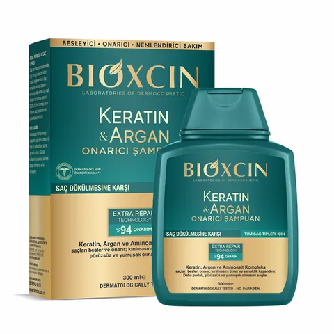 Шампунь Bioxcin с кератином и аргановым маслом 300 мл
