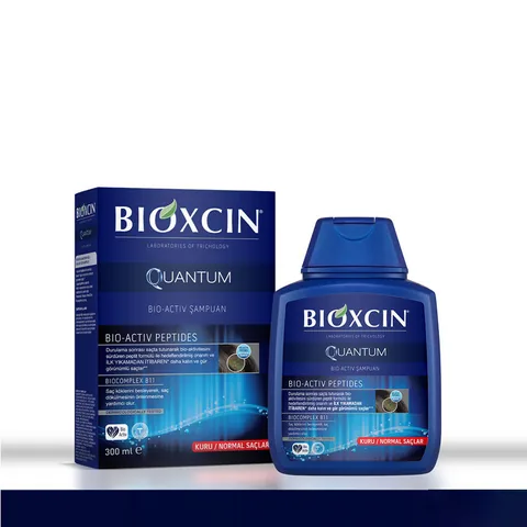 Шампунь Bioxcin Quantum против выпадения волос для сухих и нормальных волос 3 x300 мл