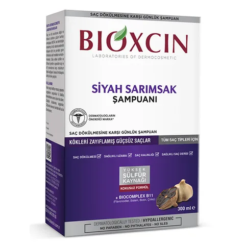 Bioxcin Anti-Hair Loss Black Garlic Shampoo 300 ml