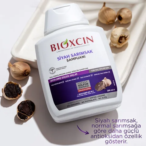 Bioxcin Anti-Hair Loss Black Garlic Shampoo 300 ml