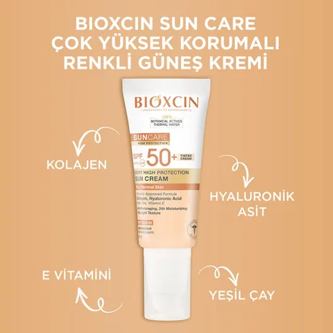 Bioxcin Sun Care Sunscreen for Dry Skin SPF 50+ 50 ml - Tinted