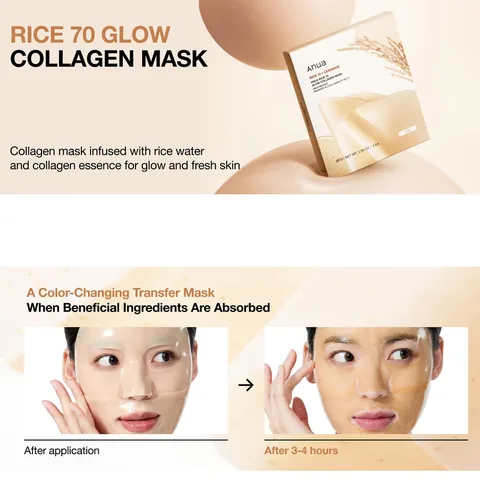 Glow Collagen Mask with Natural Rice by Anwa 25 ml